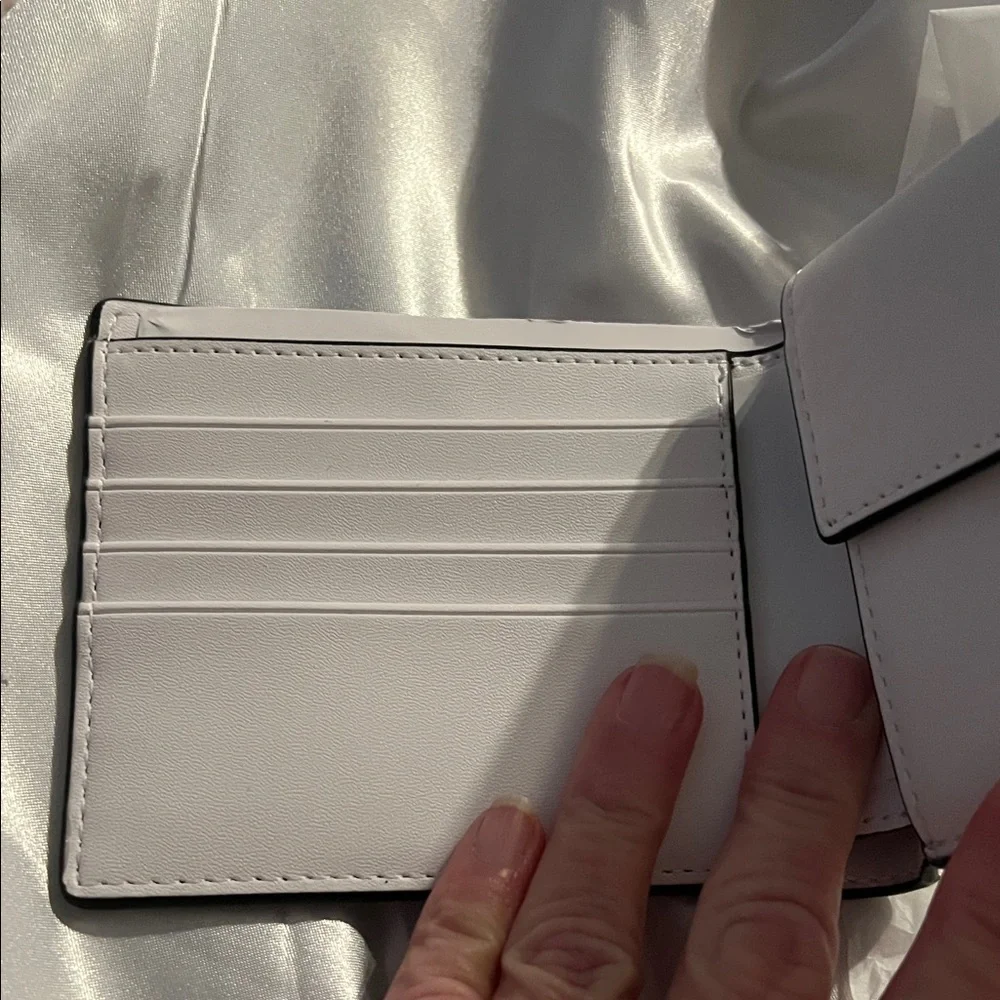 Michael Kors White and Green Men's Bi-Fold Wallet